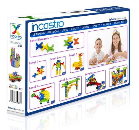 Incastro Pack 200 el. Klocki konstrukcyjne Incastro Incastro Pack 200 el. Klocki konstrukcyjne Incastro