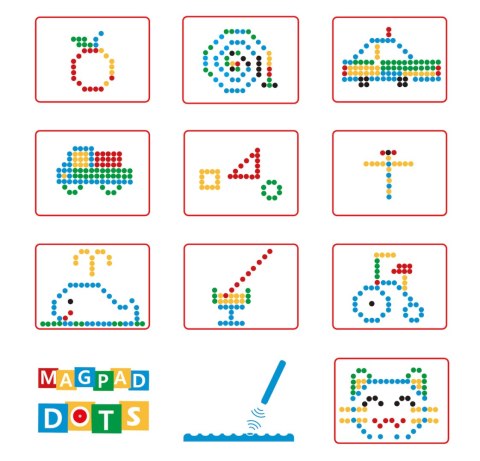 Tablica magnetyczna MagPad Dots [czerwona] Klocki.edu.pl