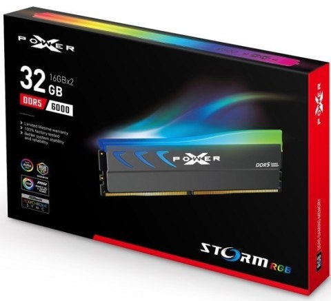 Pamięć DDR5 XPOWER Storm RGB 32GB/6000 2*16GB CL36 szara Pamięć DDR5 XPOWER Storm RGB 32GB/6000 2*16GB CL36 szara