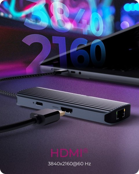 Stacja dokująca IB-DK4034a-CPD 6w1, HDMI,USB,PD,LAN Stacja dokująca IB-DK4034a-CPD 6w1, HDMI,USB,PD,LAN