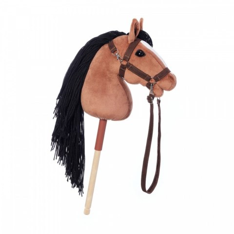 Koń na kiju Hobby Horse HOPPIHORSE A3 Bay - ciemny brąz, maść gniada