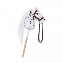 Koń na kiju Hobby Horse HOPPIHORSE A4 Leopard - biały, maść tarantowata