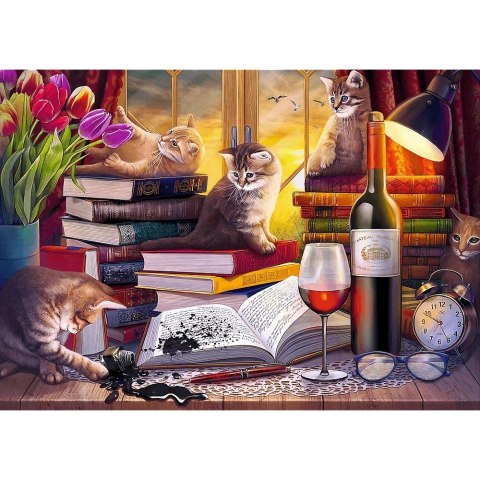Puzzle 2000 elementów Koci wieczór Puzzle 2000 elementów Koci wieczór