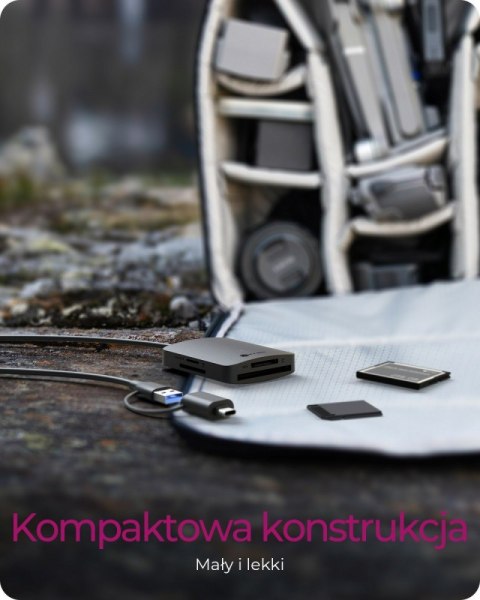 Czytnik Kart CF,TF,SD,microSD, Type-C+A, IB-CR302-CU3 Czytnik Kart CF,TF,SD,microSD, Type-C+A, IB-CR302-CU3