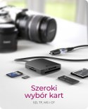 Czytnik Kart CF,TF,SD,microSD, Type-C+A, IB-CR302-CU3