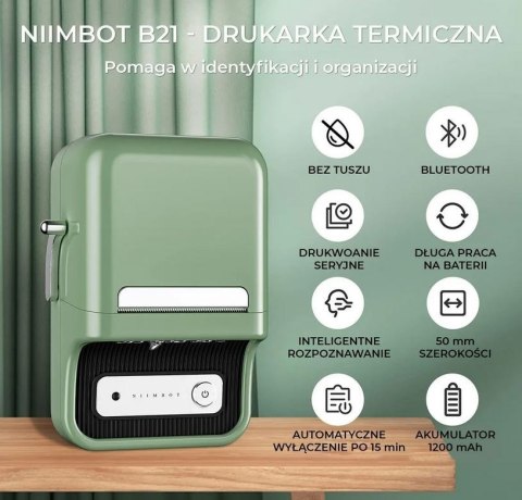 Drukarka etykiet B21S zielona