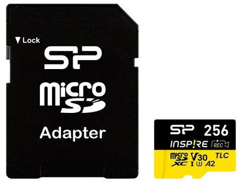 Karta pamięci microSDXC Inspire 256GB UHS-I U3 A2 V30 4K TLC Karta pamięci microSDXC Inspire 256GB UHS-I U3 A2 V30 4K TLC
