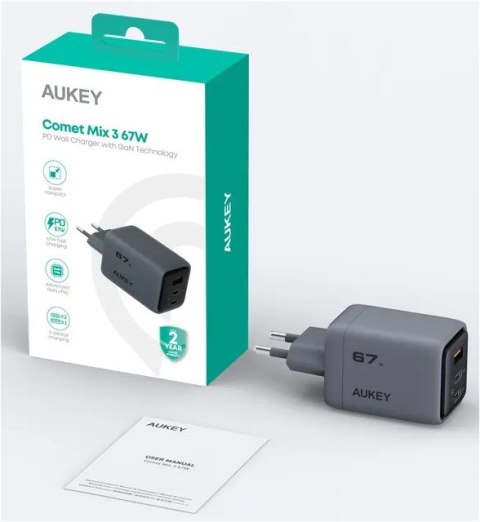 PA-C3 ładowarka sieciowa 3xUSB (2xUSB-C + 1xUSB-A) 67W 5A QC5.0 PD3.0 AFC PPS FCP SCP PA-C3 ładowarka sieciowa 3xUSB (2xUSB-C + 1xUSB-A) 67W 5A QC5.0 PD3.0 AFC PPS FCP SCP