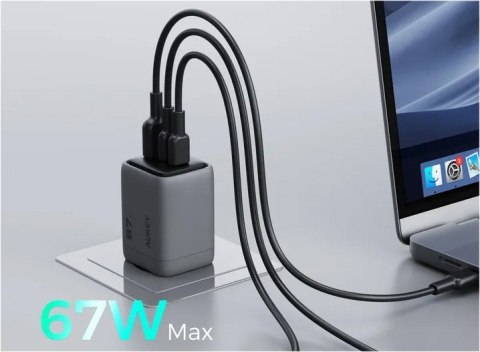 PA-C3 ładowarka sieciowa 3xUSB (2xUSB-C + 1xUSB-A) 67W 5A QC5.0 PD3.0 AFC PPS FCP SCP PA-C3 ładowarka sieciowa 3xUSB (2xUSB-C + 1xUSB-A) 67W 5A QC5.0 PD3.0 AFC PPS FCP SCP