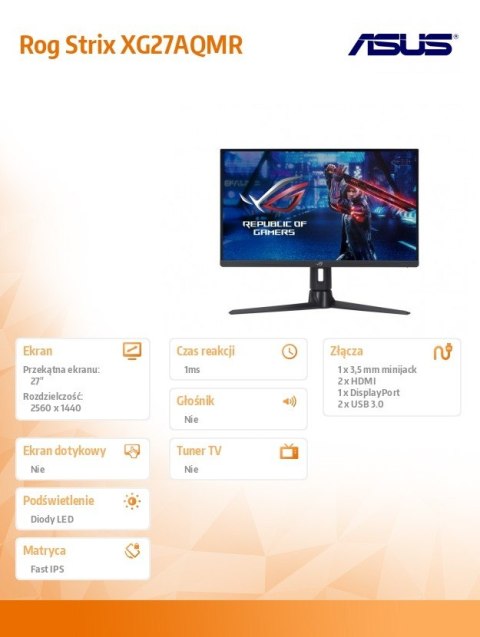 Monitor 27 cali XG27AQMR Monitor 27 cali XG27AQMR