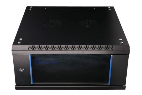 Szafka wisząca rack 4U 600x600 czarna szklane drzwi Szafka wisząca rack 4U 600x600 czarna szklane drzwi