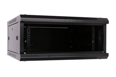 Szafka wisząca rack 4U 600x600 czarna szklane drzwi Szafka wisząca rack 4U 600x600 czarna szklane drzwi