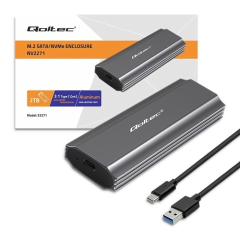 Obudowa | kieszeń NV2271 na dysk M.2 SSD | SATA | NVMe | USB-C | 2TB Obudowa | kieszeń NV2271 na dysk M.2 SSD | SATA | NVMe | USB-C | 2TB