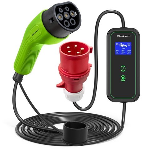 Mobilna ładowarka do samochodu elektrycznego EV z regulacją 2w1 Typ2 | 11kW | CEE 5 PIN | LCD | 3 fazy | Przenona | Wallbox | 5 Mobilna ładowarka do samochodu elektrycznego EV z regulacją 2w1 Typ2 | 11kW | CEE 5 PIN | LCD | 3 fazy | Przenona | Wallbox | 5
