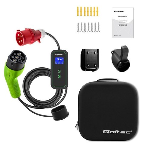 Mobilna ładowarka do samochodu elektrycznego EV z regulacją 2w1 Typ2 | 11kW | CEE 5 PIN | LCD | 3 fazy | Przenona | Wallbox | 5 Mobilna ładowarka do samochodu elektrycznego EV z regulacją 2w1 Typ2 | 11kW | CEE 5 PIN | LCD | 3 fazy | Przenona | Wallbox | 5