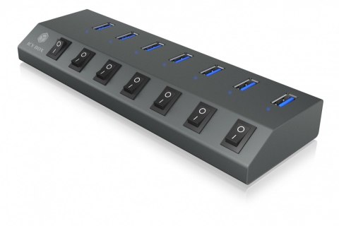 IB-HUB1701-C3 7xUSB Type-A, włącznik/wyłącznik dla każdego USB portu IB-HUB1701-C3 7xUSB Type-A, włącznik/wyłącznik dla każdego USB portu