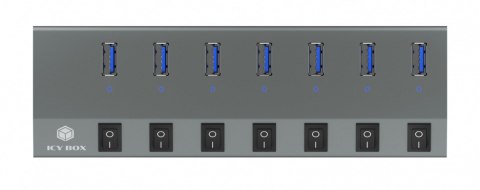 IB-HUB1701-C3 7xUSB Type-A, włącznik/wyłącznik dla każdego USB portu IB-HUB1701-C3 7xUSB Type-A, włącznik/wyłącznik dla każdego USB portu