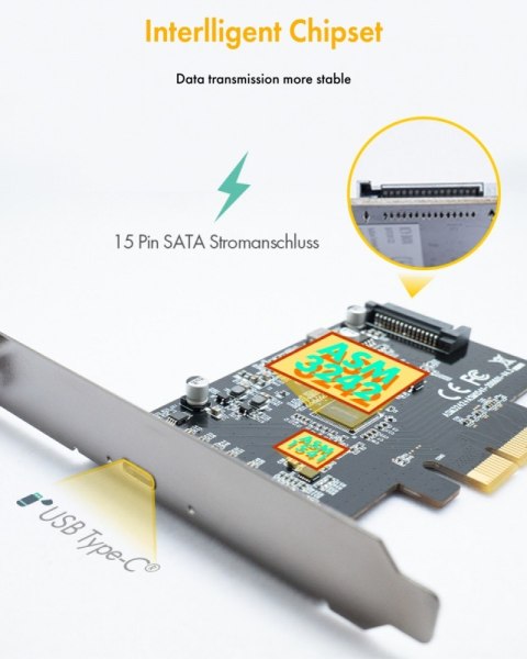 IB-PCI1901-C32 Karta PCIe, TYPE-C USB 3.2 (Gen 2x2) IB-PCI1901-C32 Karta PCIe, TYPE-C USB 3.2 (Gen 2x2)