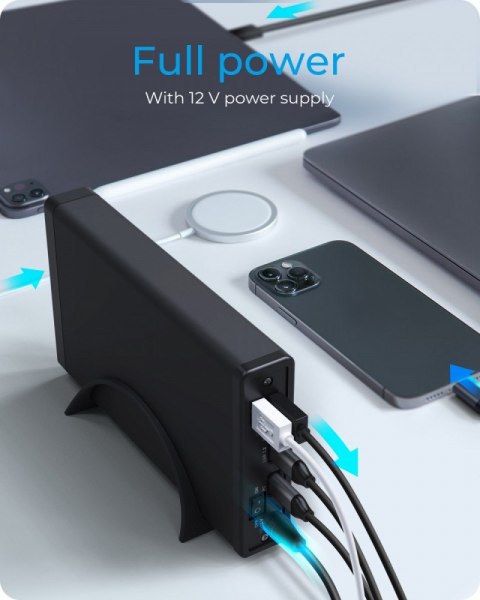 Obudowa IB-382H-C31 2,5/3,5 HDD z wbudowanym HUB 1xUSB-C, 2xUSB -A, 12V2A Obudowa IB-382H-C31 2,5/3,5 HDD z wbudowanym HUB 1xUSB-C, 2xUSB -A, 12V2A
