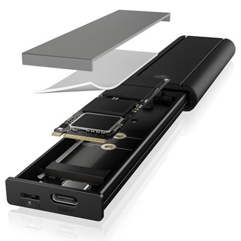 Obudowa dysku SSD IB-1807MT-C31 M.2 NVMe, USB 3.2(Gen2) Type-C, Aluminium Obudowa dysku SSD IB-1807MT-C31 M.2 NVMe, USB 3.2(Gen2) Type-C, Aluminium