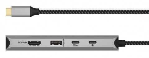 Stacja dokująca IB-DK4061-CPD 12w1,2xHDMI, PD 100W Stacja dokująca IB-DK4061-CPD 12w1,2xHDMI, PD 100W