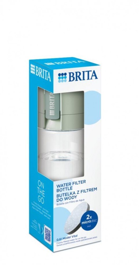 Butelka filtrująca Vital + 2 MicroDisc pastelowa zieleń Butelka filtrująca Vital + 2 MicroDisc pastelowa zieleń