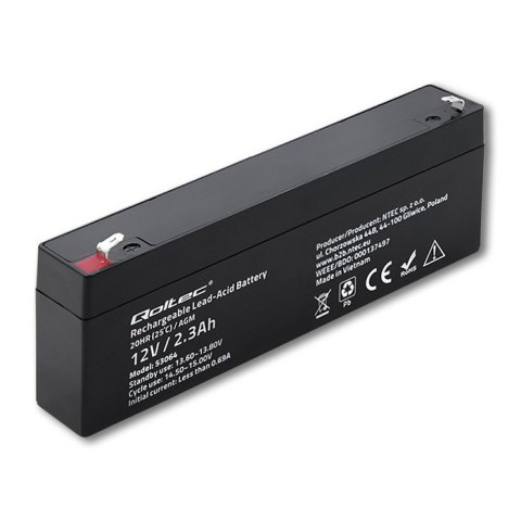 Akumulator AGM | 12V | 2.3Ah | max. 34.5A Akumulator AGM | 12V | 2.3Ah | max. 34.5A