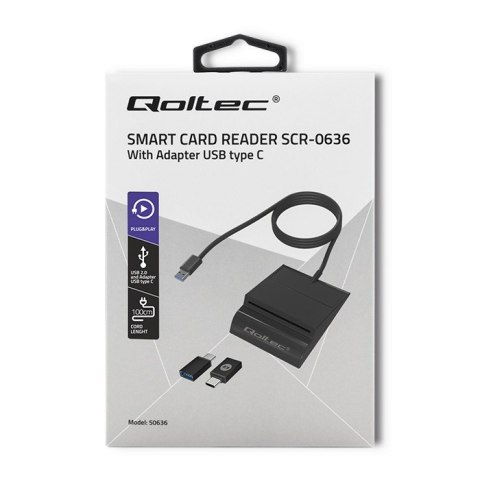 Inteligentny czytnik chipowych kart ID SCR-0636 | USB typu C Inteligentny czytnik chipowych kart ID SCR-0636 | USB typu C
