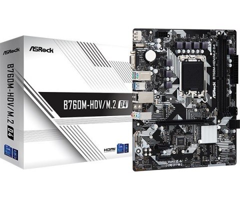 Płyta główna B760M-HDV/M.2 D4 s1700 2DDR4 DP/HDMI mATX Płyta główna B760M-HDV/M.2 D4 s1700 2DDR4 DP/HDMI mATX