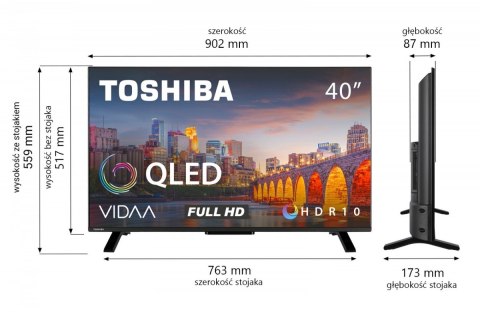 Telewizor LED 40 cali 40QV2F63DG Telewizor LED 40 cali 40QV2F63DG