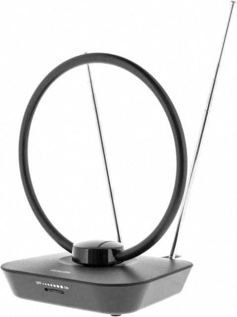 Antena wewnętrzna SDA 102 DVB-T2/T Zysk 20db,Imp 75 OHM,4G LTE Antena wewnętrzna SDA 102 DVB-T2/T Zysk 20db,Imp 75 OHM,4G LTE