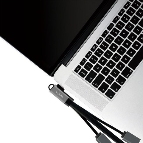 Hub USB 3.2, USB-C/M 90, do 3xUSB-A/F, 0.15m Hub USB 3.2, USB-C/M 90, do 3xUSB-A/F, 0.15m
