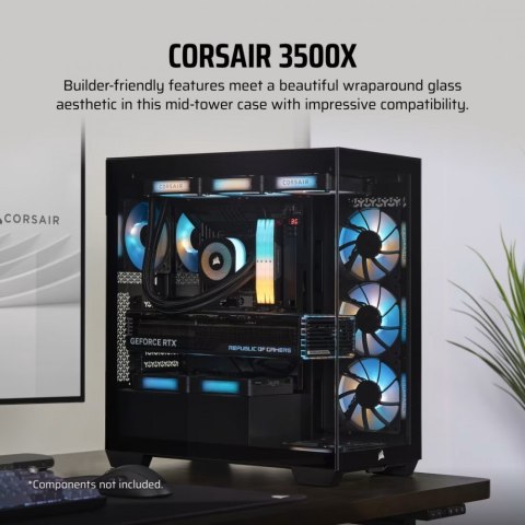 Obudowa 3500X TG Mid-Tower czarna Obudowa 3500X TG Mid-Tower czarna