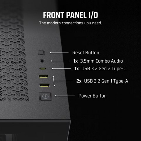 Obudowa 3500X TG Mid-Tower czarna Obudowa 3500X TG Mid-Tower czarna
