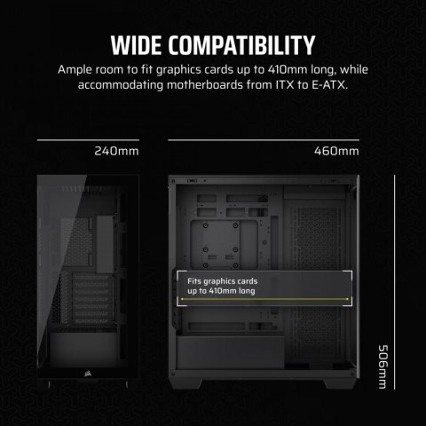 Obudowa 3500X TG Mid-Tower czarna Obudowa 3500X TG Mid-Tower czarna