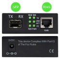 Dwukierunkowy Media Konwerter SWITCH Ethernet 1x RJ45 1x SFP | 1000Mb/s | 5V