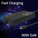 Ładowarka sieciowa 90W GaN Fast SLIM | PD | 5-20V | 4.5A | USB-C 3.1 | Laptop | MacBook | Smartfon | +kabel