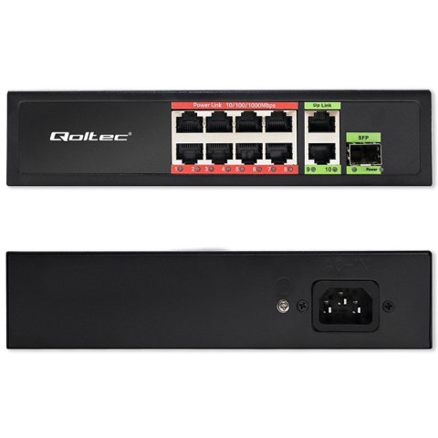 Przełącznik sieciowy SWITCH FAST Ethernet 8x RJ45 PoE 2x RJ45 Uplink 1x SFP | 120W | 1000Mb/s Przełącznik sieciowy SWITCH FAST Ethernet 8x RJ45 PoE 2x RJ45 Uplink 1x SFP | 120W | 1000Mb/s