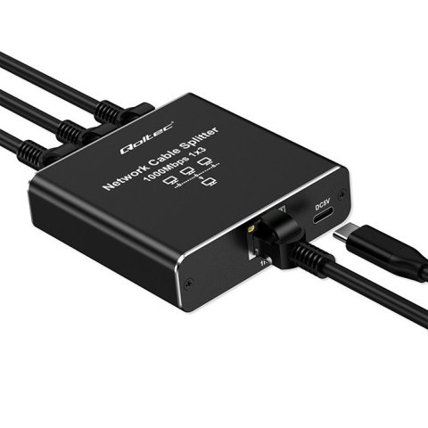 Rozdzielacz Splitter Ethernet mini SWITCH 1x3 RJ45 | 1000Mb/s | USB-C | Aluminium Rozdzielacz Splitter Ethernet mini SWITCH 1x3 RJ45 | 1000Mb/s | USB-C | Aluminium