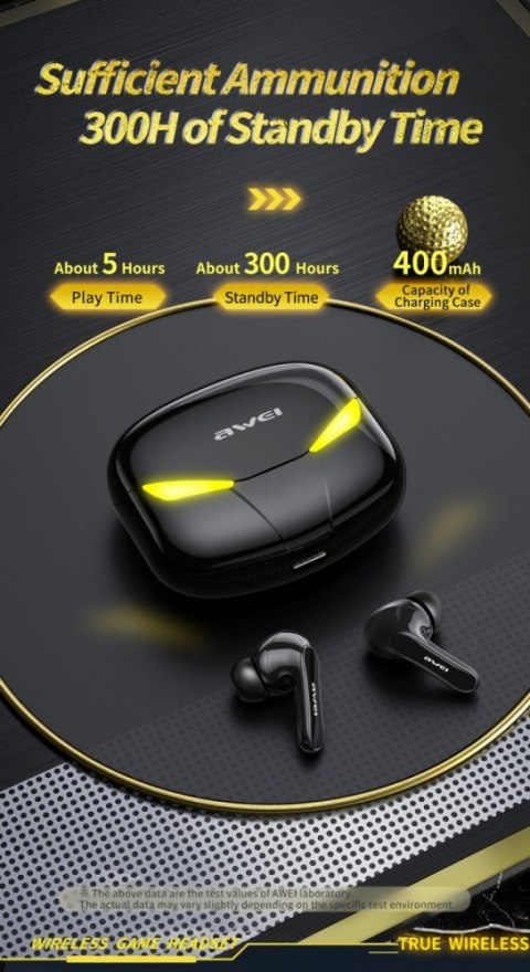 Słuchawki Bluetooth 5.0 T35 TWS + Stacja dokująca -Dla Graczy- czarne Słuchawki Bluetooth 5.0 T35 TWS + Stacja dokująca -Dla Graczy- czarne