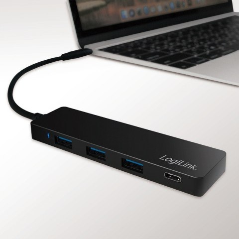 Hub USB-C 3.1 4-porty ultra slim, czarny Hub USB-C 3.1 4-porty ultra slim, czarny