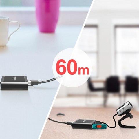 Przedłużacz USB2.0 over IP 4xUSB; 60m; Y-2516 Przedłużacz USB2.0 over IP 4xUSB; 60m; Y-2516