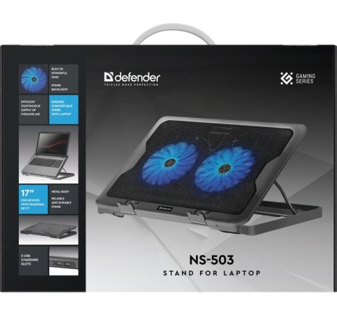 Podstawka chłodząca pod laptopa NS- 503 metalowa 15.6"-17" Podstawka chłodząca pod laptopa NS- 503 metalowa 15.6"-17"