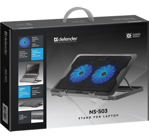Podstawka chłodząca pod laptopa NS- 503 metalowa 15.6"-17" Podstawka chłodząca pod laptopa NS- 503 metalowa 15.6"-17"