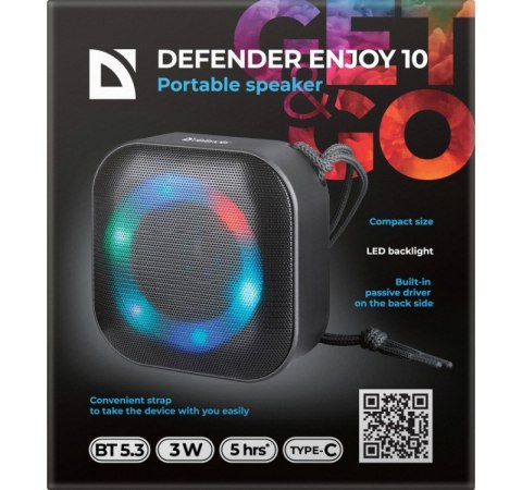 Głośnik Bluetooth ENJOY 10 3W Czarny Głośnik Bluetooth ENJOY 10 3W Czarny