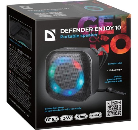 Głośnik Bluetooth ENJOY 10 3W Czarny Głośnik Bluetooth ENJOY 10 3W Czarny