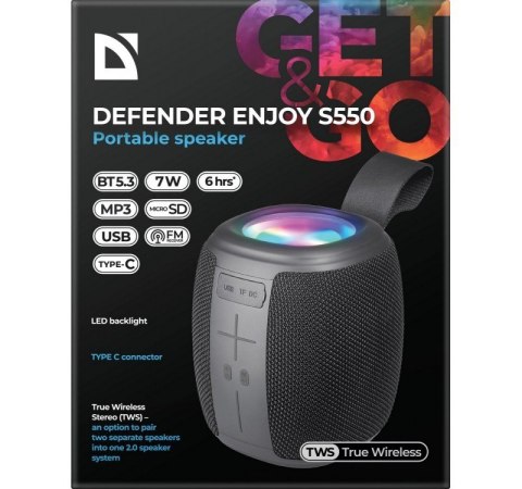 Głośnik Bluetooth ENJOY S550 Czarny Głośnik Bluetooth ENJOY S550 Czarny