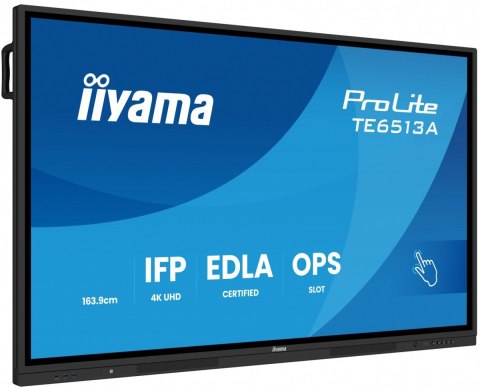 Monitor 65 cali TE6513A-B1AG INFRARED,40pkt,IPS,4K,7H,450cd/m2, WiFi,USB, ANDROID 14, Google EDLA,2x20W, UCHWYT CIENNY Monitor 65 cali TE6513A-B1AG INFRARED,40pkt,IPS,4K,7H,450cd/m2, WiFi,USB, ANDROID 14, Google EDLA,2x20W, UCHWYT CIENNY