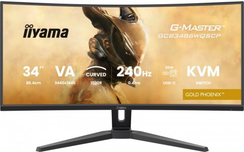Monitor G-Master 34 cale GCB3486WQSCP-B1,VA,UWQHD,240HZ,0.4ms,1500R,HDR400,500cd,21:9,HDMI (2.1), USB-C dock 95W, RJ45, 2x5W, KV Monitor G-Master 34 cale GCB3486WQSCP-B1,VA,UWQHD,240HZ,0.4ms,1500R,HDR400,500cd,21:9,HDMI (2.1), USB-C dock 95W, RJ45, 2x5W, KV