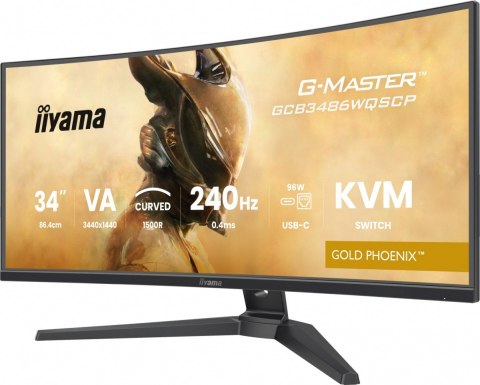 Monitor G-Master 34 cale GCB3486WQSCP-B1,VA,UWQHD,240HZ,0.4ms,1500R,HDR400,500cd,21:9,HDMI (2.1), USB-C dock 95W, RJ45, 2x5W, KV Monitor G-Master 34 cale GCB3486WQSCP-B1,VA,UWQHD,240HZ,0.4ms,1500R,HDR400,500cd,21:9,HDMI (2.1), USB-C dock 95W, RJ45, 2x5W, KV